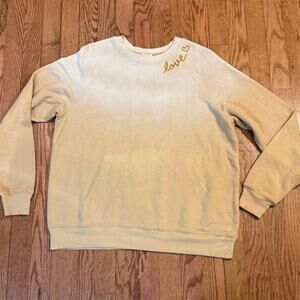 I Stole My Boyfriend's Shirt Love Embroidered Sweatshirt XS Cream